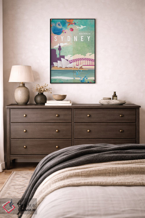 تابلو مدرن پوستر سفر به سیدنی اثر ناتالی رایان - D6B