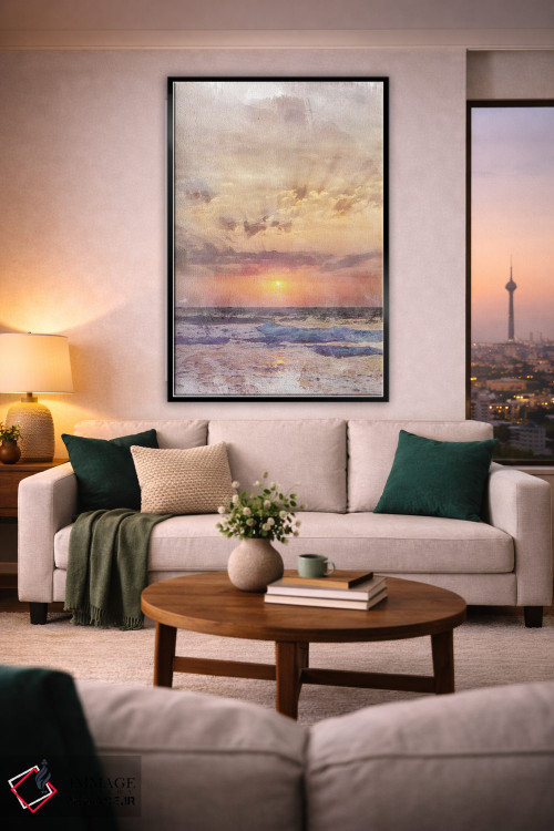 تابلو دکوراتیو پوستر غروب آفتاب گوا اثر ناتالی رایان - D1B