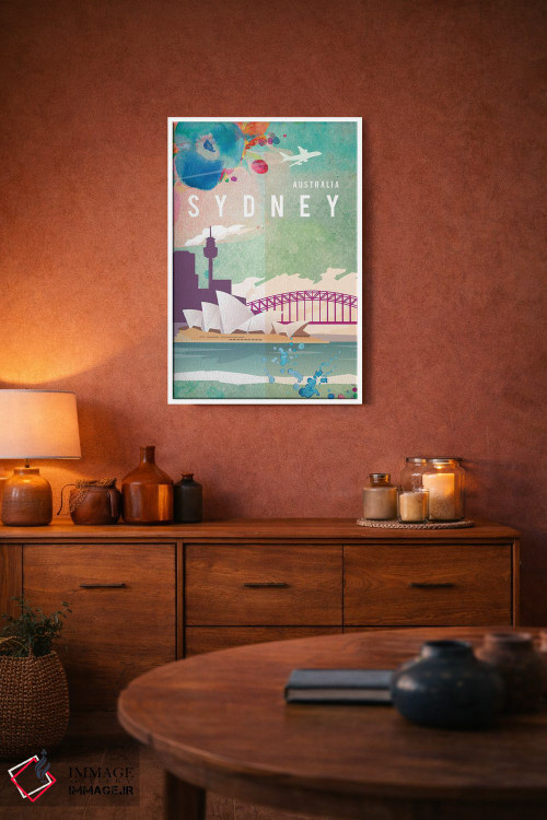 تابلو مدرن پوستر سفر به سیدنی اثر ناتالی رایان - D5W