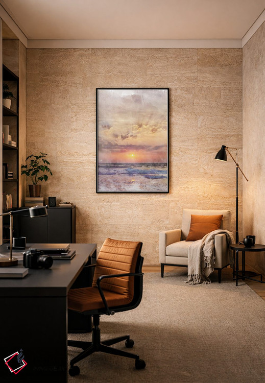 تابلو دکوراتیو پوستر غروب آفتاب گوا اثر ناتالی رایان - D5B