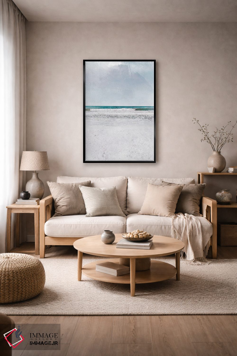 تابلو دکوراتیو پوستر موج های غلتان اثر ناتالی رایان - D5B