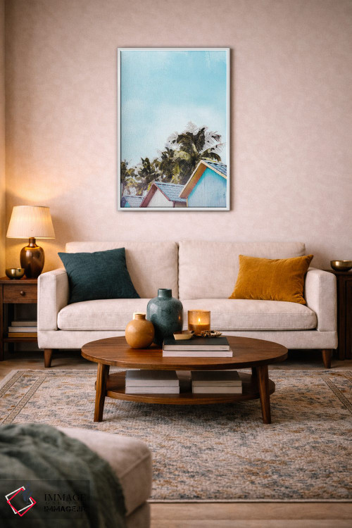 تابلو دکوراتیو پوستر کلبه ساحلی جامائیکا اثر ناتالی رایان - D2W