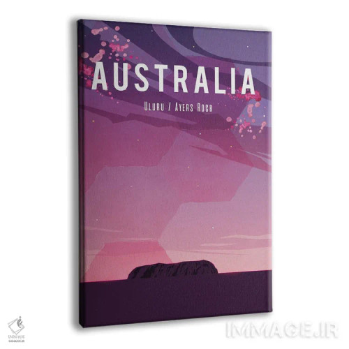 تابلو مدرن پوستر سفر به استرالیا اثر ناتالی رایان - نمای پرسپکتیو محصول