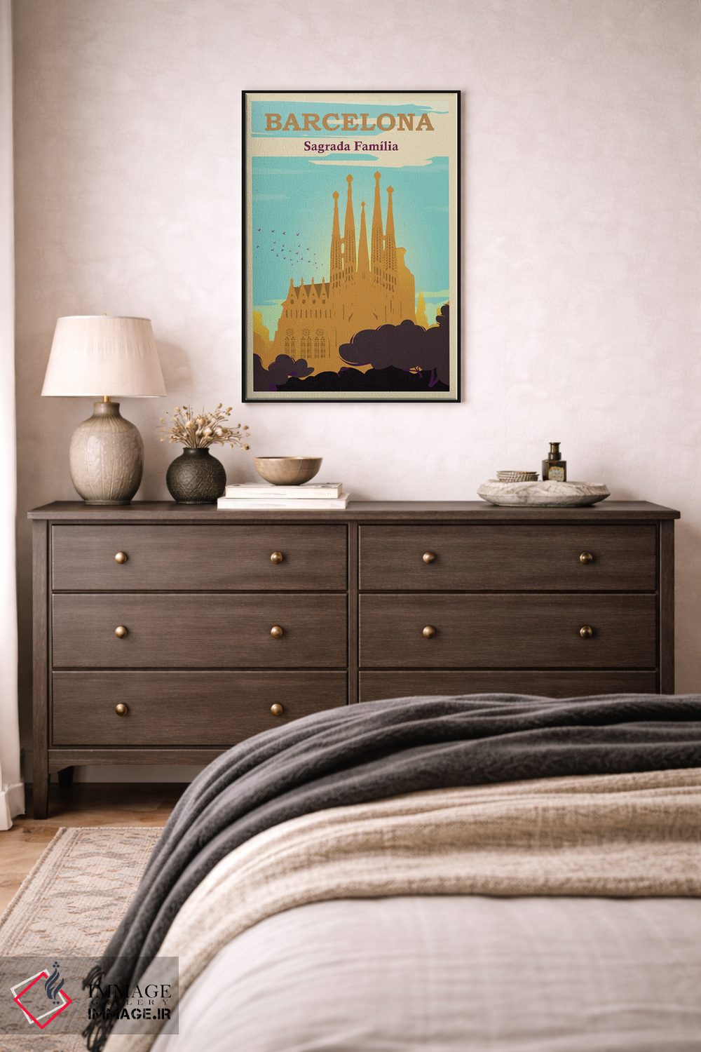 تابلو مدرن پوستر ساگرادا فامیلیا بارسلونا اثر ناتالی رایان - D3B