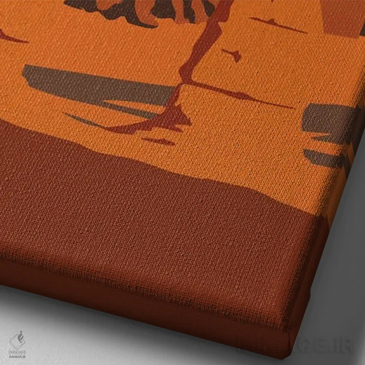 تابلو مدرن پوستر سفر به آرچز اثر ناتالی رایان - نمای نزدیک بافت بوم