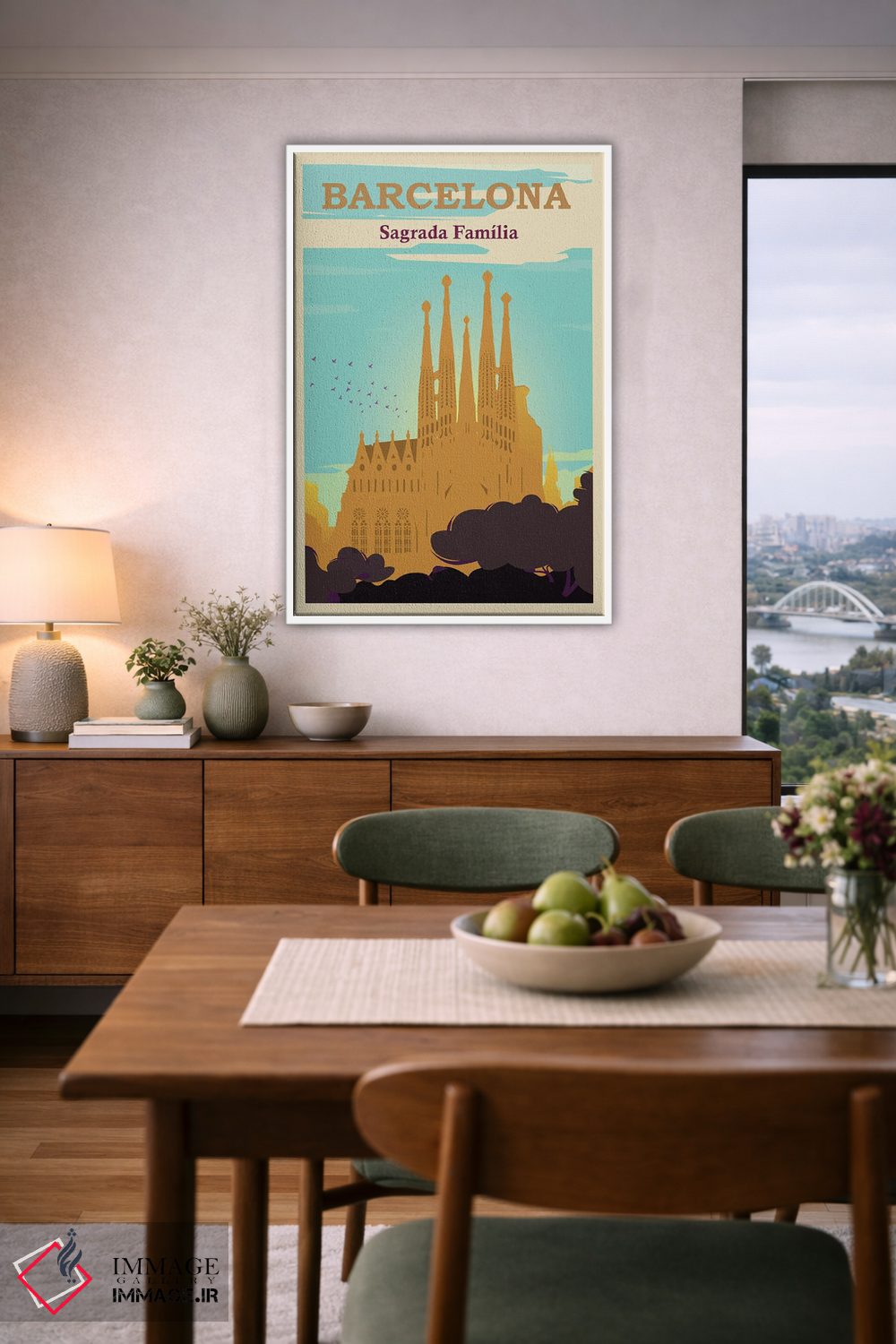 تابلو مدرن پوستر ساگرادا فامیلیا بارسلونا اثر ناتالی رایان - D6W