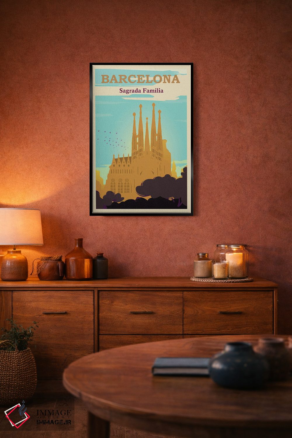 تابلو مدرن پوستر ساگرادا فامیلیا بارسلونا اثر ناتالی رایان - D5B