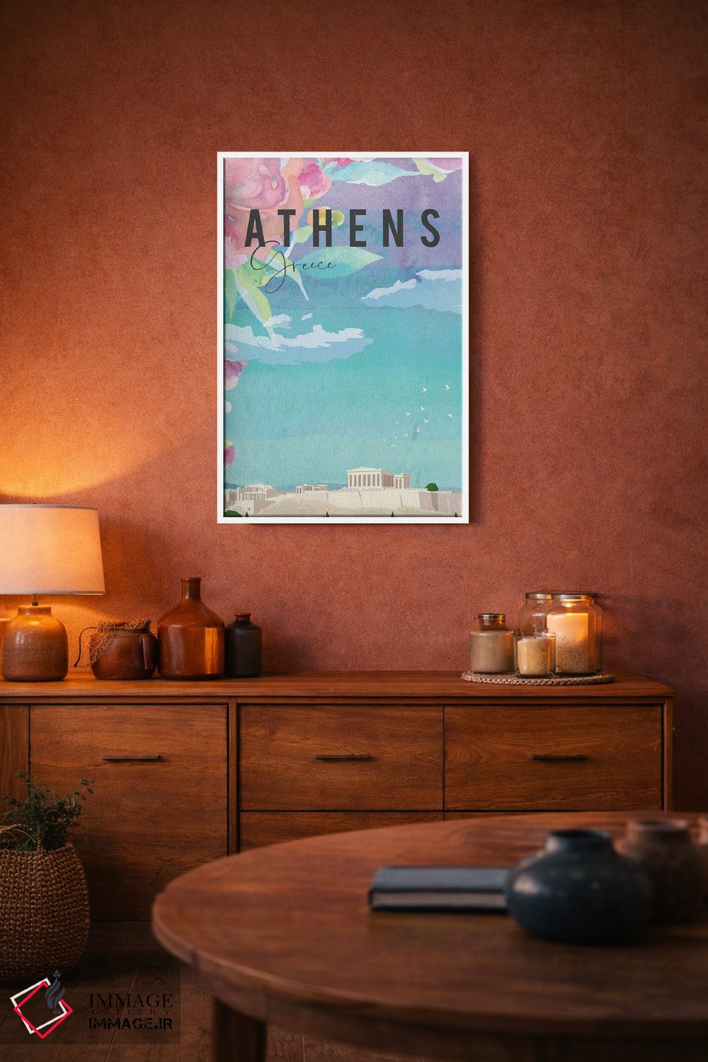 تابلو مدرن پوستر سفر به آتن اثر ناتالی رایان - D4W