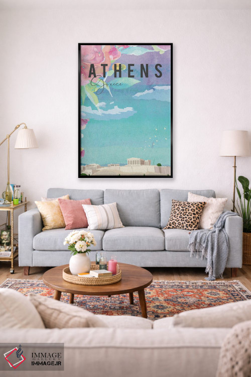تابلو مدرن پوستر سفر به آتن اثر ناتالی رایان - D2B