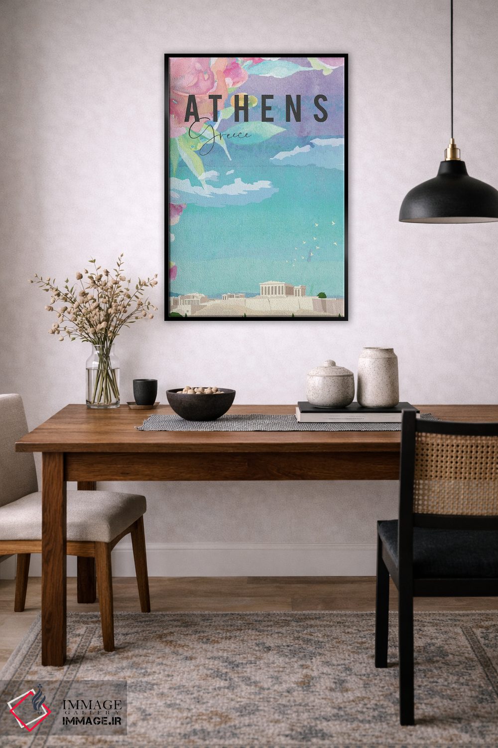 تابلو مدرن پوستر سفر به آتن اثر ناتالی رایان - D6B