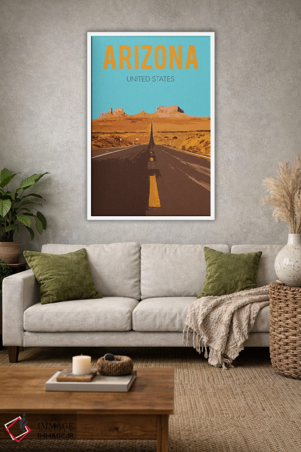 تابلو مدرن پوستر سفر به آریزونا اثر ناتالی رایان - D1W