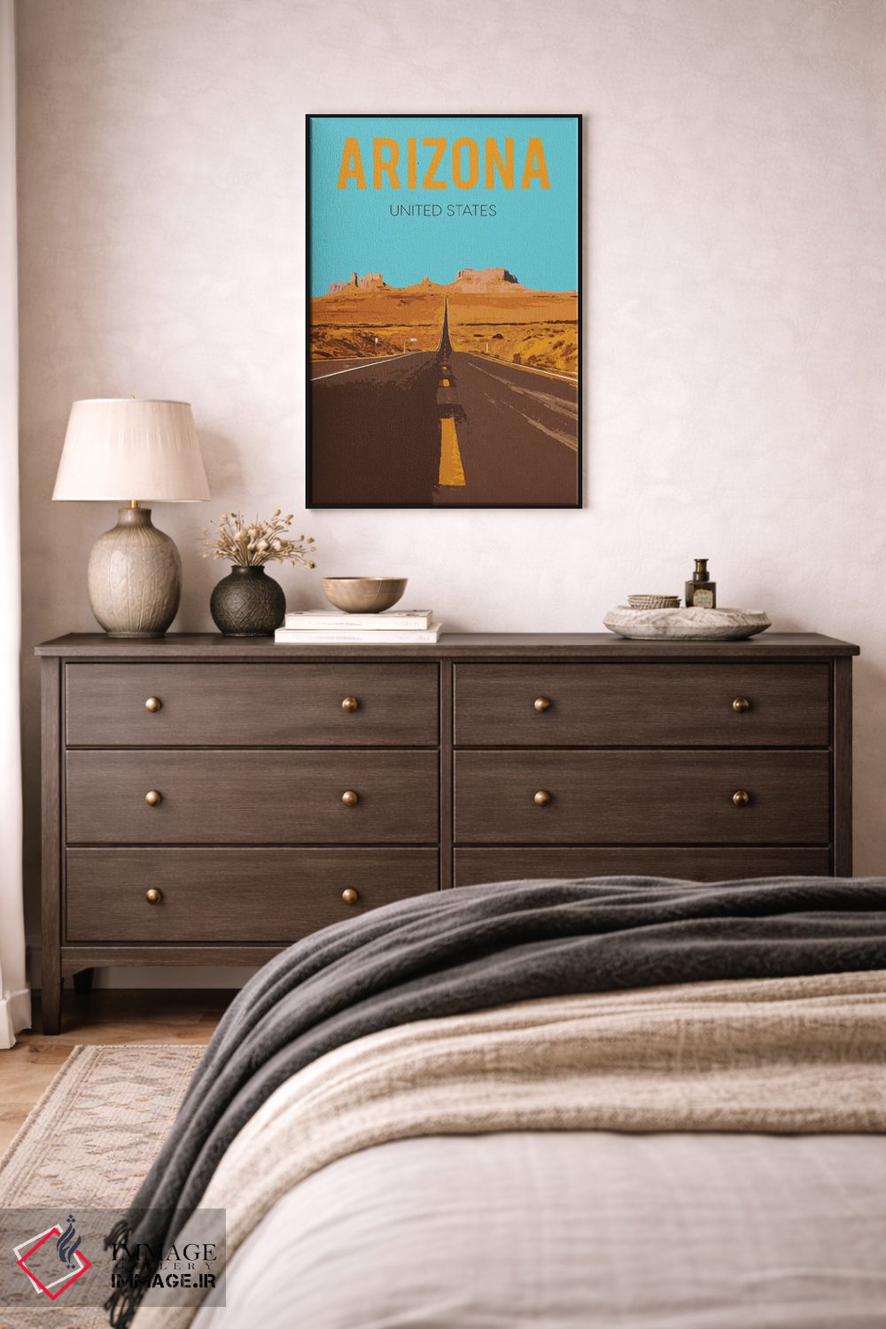 تابلو مدرن پوستر سفر به آریزونا اثر ناتالی رایان - D4B