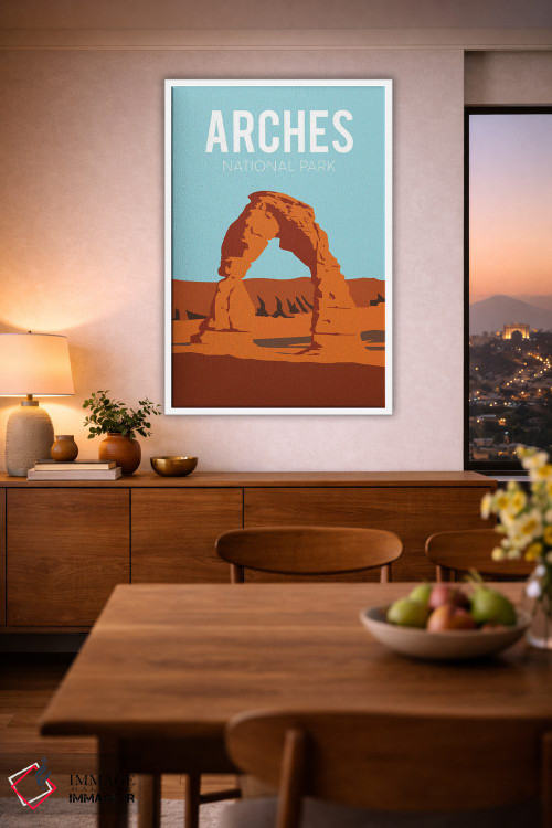 تابلو مدرن پوستر سفر به آرچز اثر ناتالی رایان - D2W