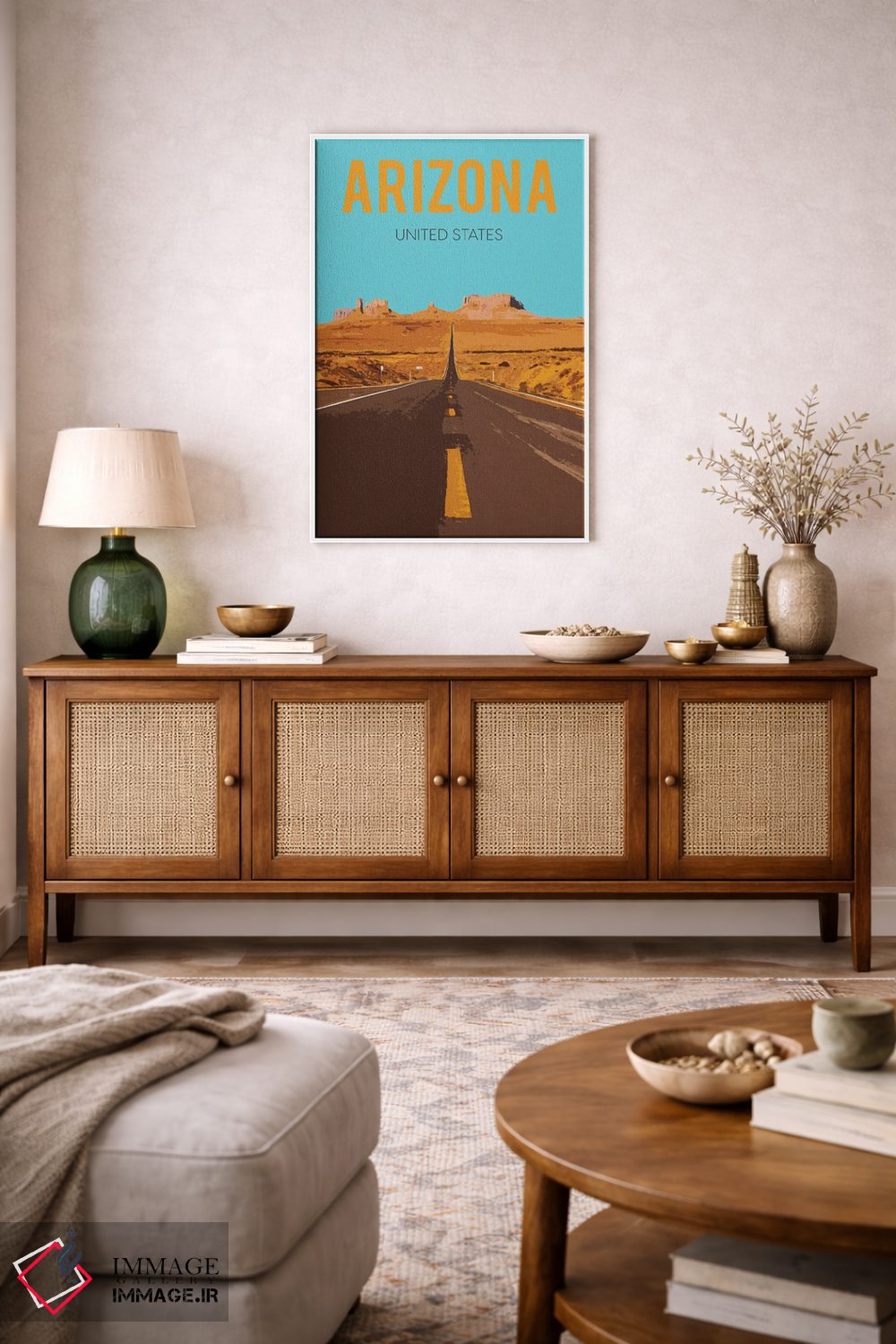 تابلو مدرن پوستر سفر به آریزونا اثر ناتالی رایان - D3W