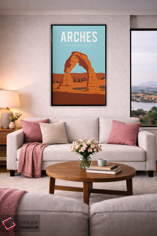 تابلو مدرن پوستر سفر به آرچز اثر ناتالی رایان - D5B