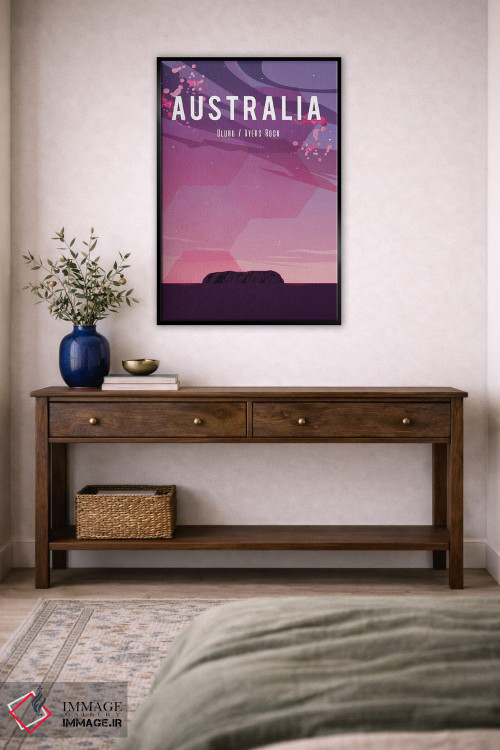 تابلو مدرن پوستر سفر به استرالیا اثر ناتالی رایان - D3B