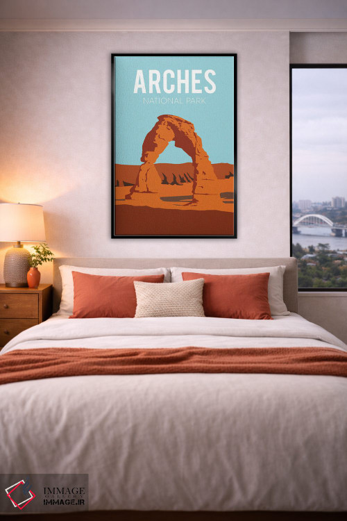 تابلو مدرن پوستر سفر به آرچز اثر ناتالی رایان - D6B