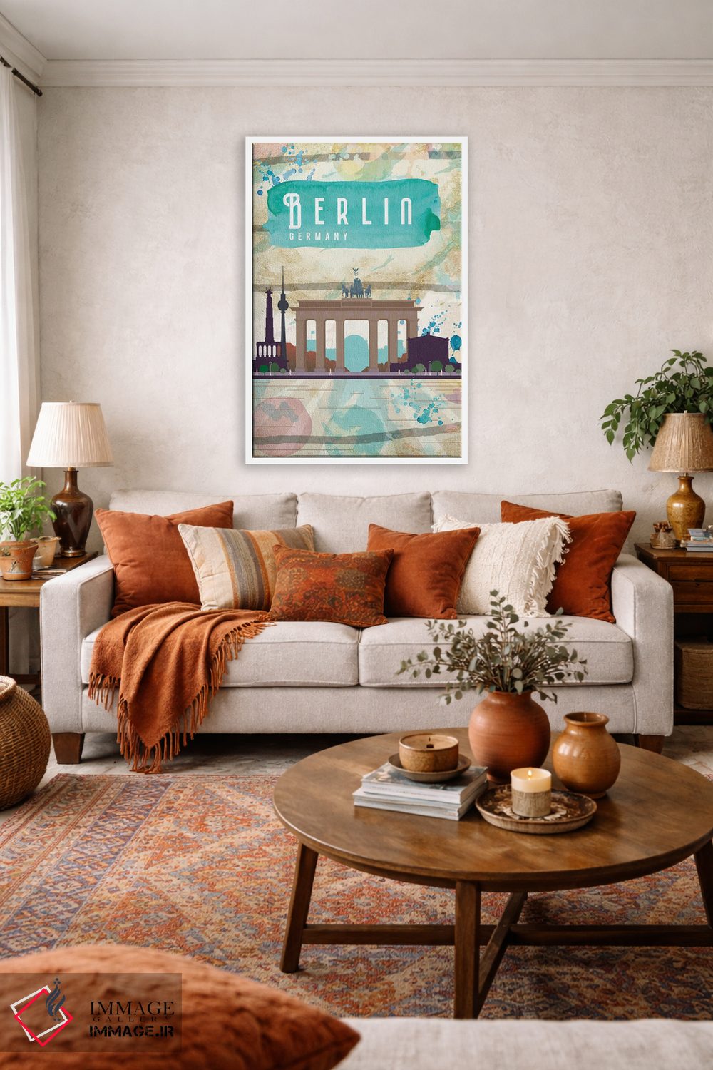 تابلو مدرن پوستر سفر به برلین اثر ناتالی رایان - D2W