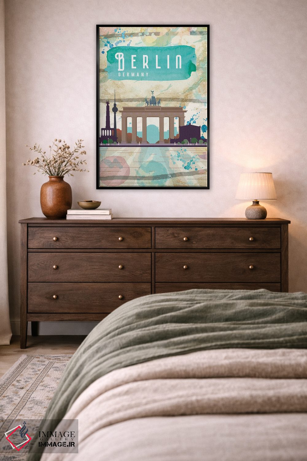تابلو مدرن پوستر سفر به برلین اثر ناتالی رایان - D3B