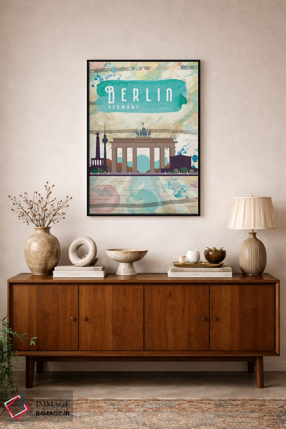 تابلو مدرن پوستر سفر به برلین اثر ناتالی رایان - D1B
