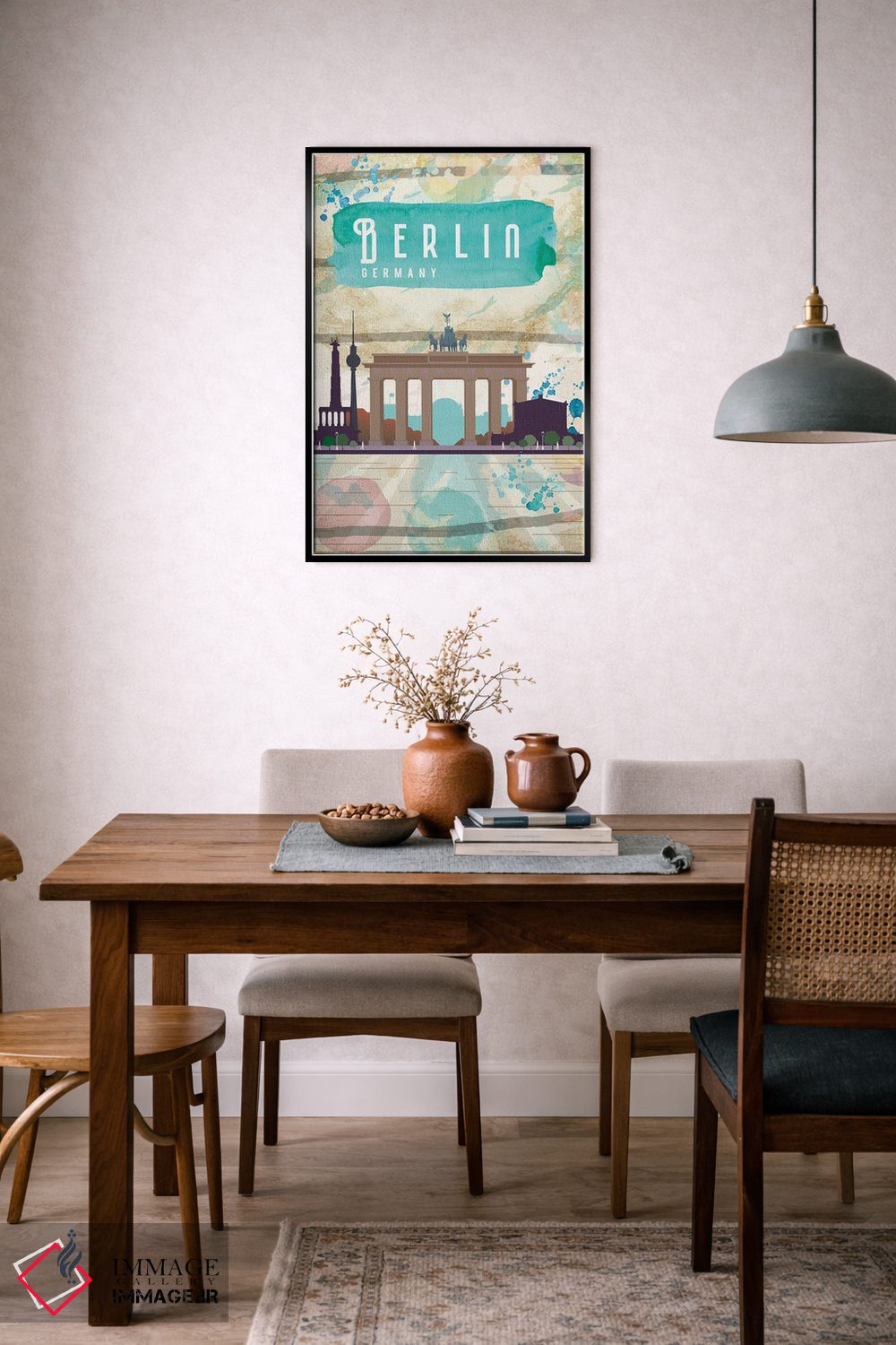 تابلو مدرن پوستر سفر به برلین اثر ناتالی رایان - D6B
