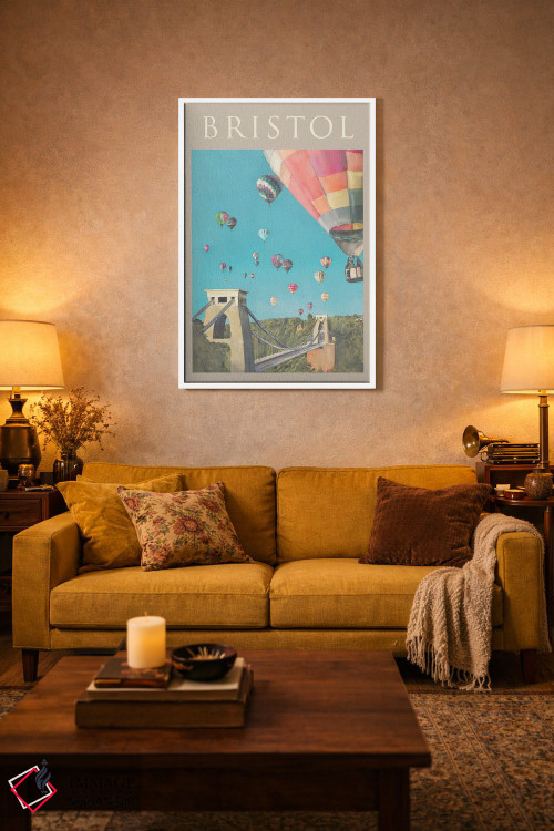 تابلو مدرن پوستر سفر به بریستول اثر ناتالی رایان - D3W