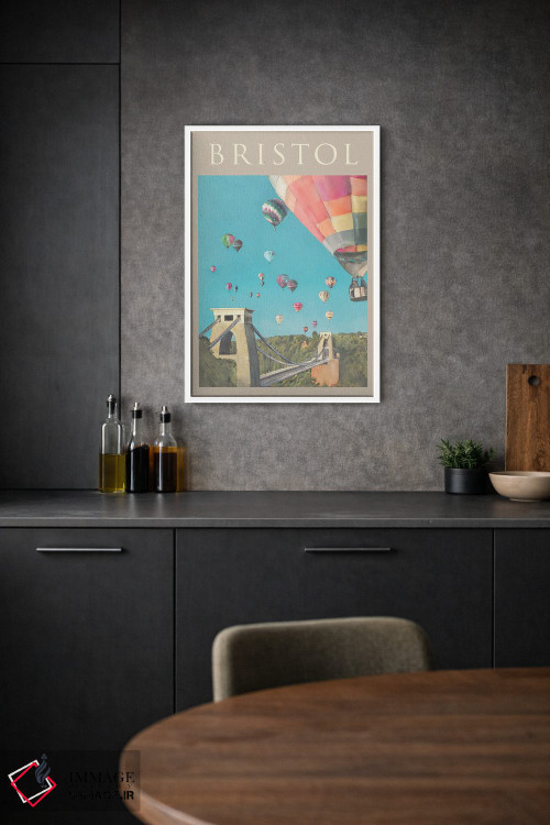 تابلو مدرن پوستر سفر به بریستول اثر ناتالی رایان - D1W