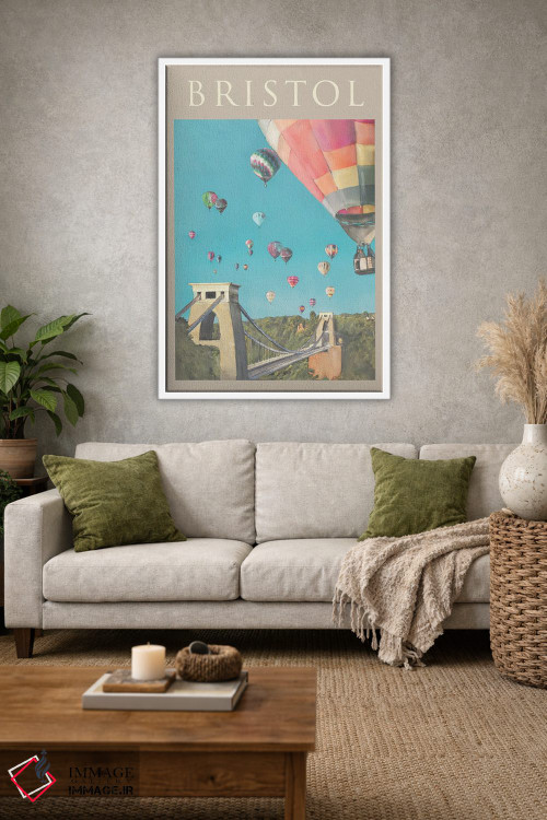 تابلو مدرن پوستر سفر به بریستول اثر ناتالی رایان - D2W