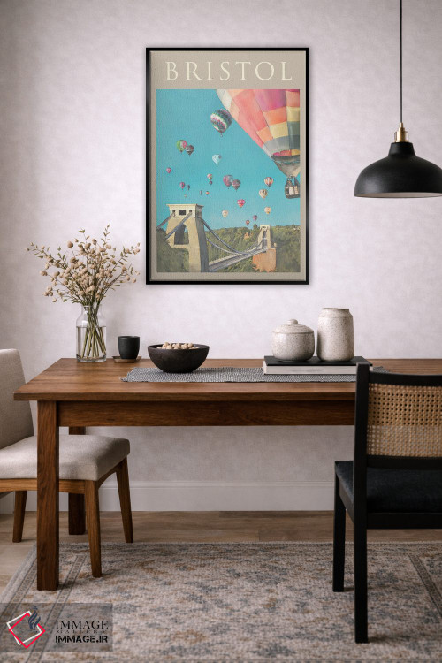 تابلو مدرن پوستر سفر به بریستول اثر ناتالی رایان - D5B