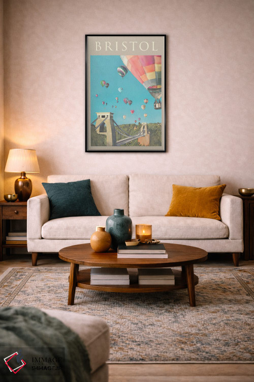 تابلو مدرن پوستر سفر به بریستول اثر ناتالی رایان - D6B