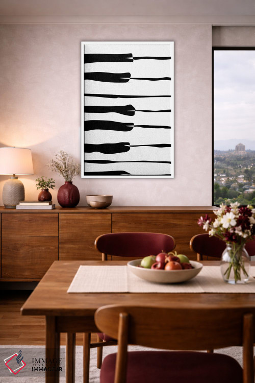 تابلو مینیمال کلاویه های پیانو اثر نیسه کرونا - D3W