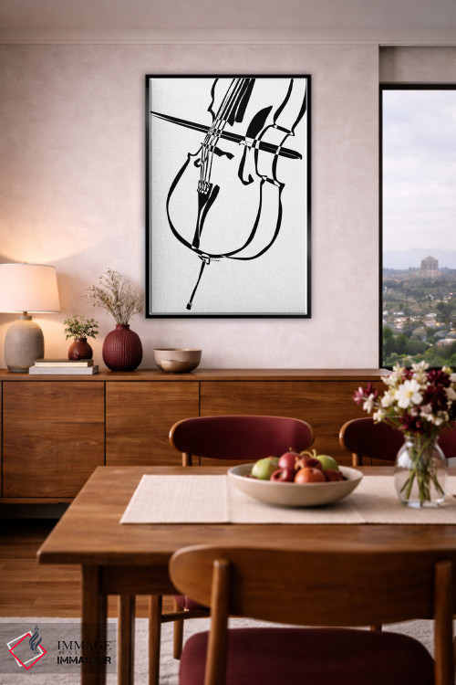 تابلو مینیمال ویولنسل اثر نیسه کرونا - D4B