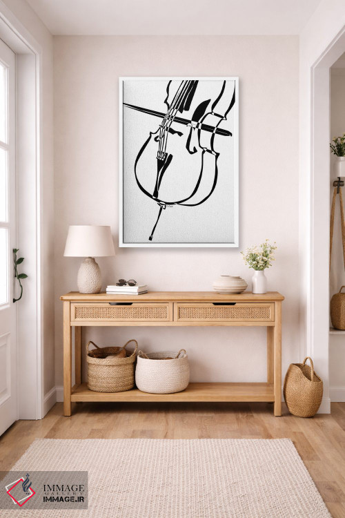 تابلو مینیمال ویولنسل اثر نیسه کرونا - D5W