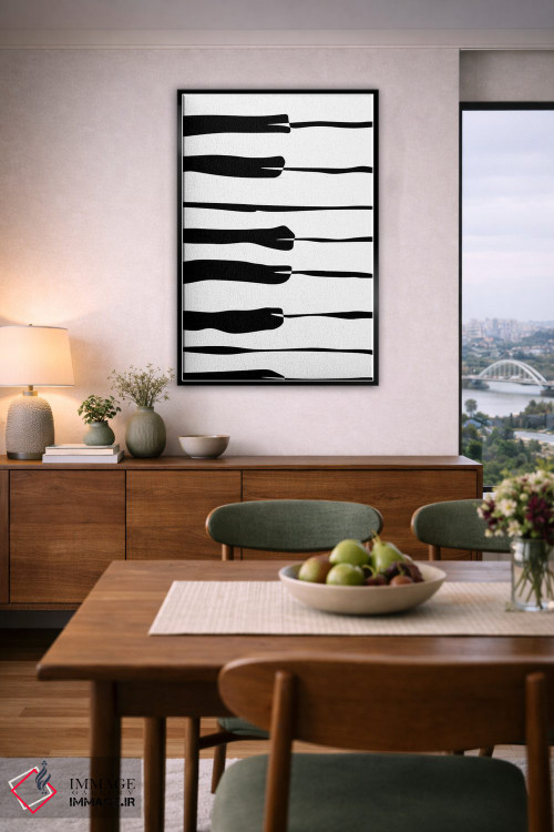 تابلو مینیمال کلاویه های پیانو اثر نیسه کرونا - D6B