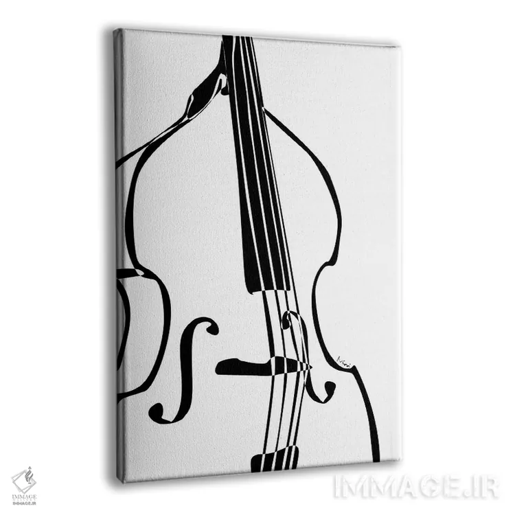 تابلو مینیمال کنترباس سفید اثر نیسه کرونا - نمای پرسپکتیو محصول