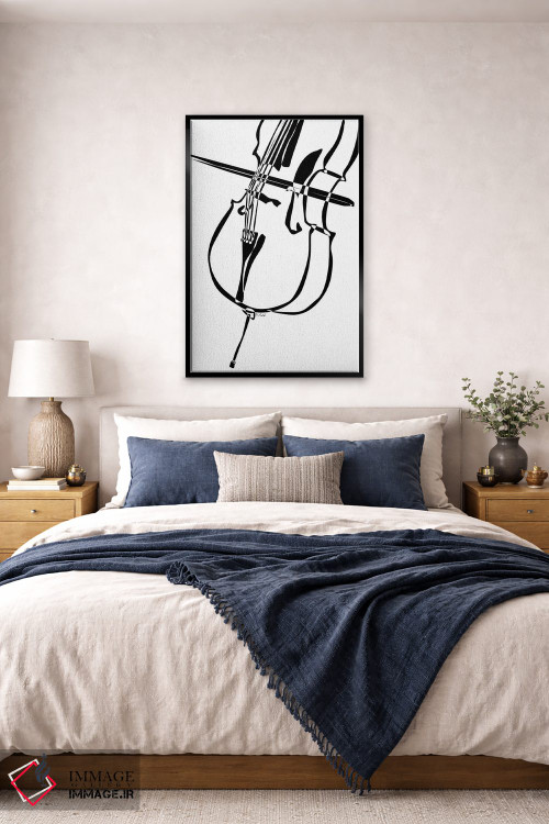 تابلو مینیمال ویولنسل اثر نیسه کرونا - D6B