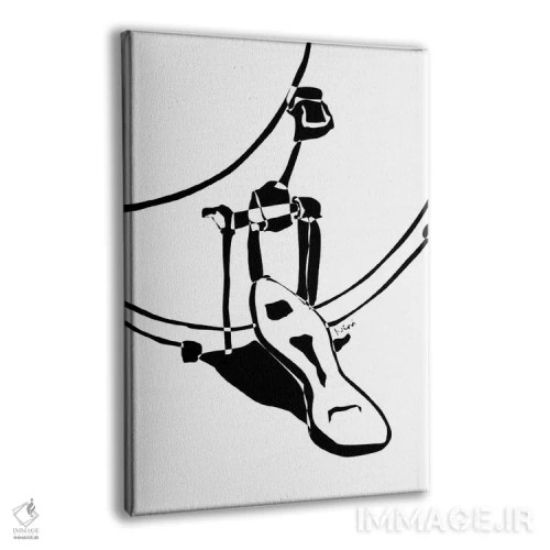 تابلو مینیمال کیک درام سفید اثر نیسه کرونا - نمای پرسپکتیو محصول