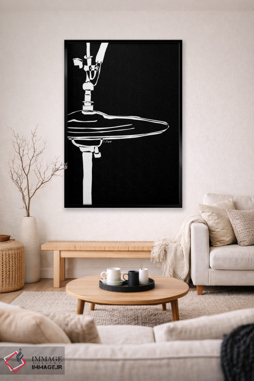 تابلو مینیمال سنج درام مشکی اثر نیسه کرونا - D2B