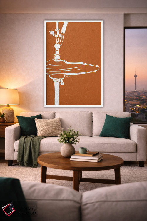 تابلو مینیمال سنج درام سفالی اثر نیسه کرونا - D1W