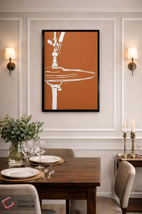 تابلو مینیمال سنج درام سفالی اثر نیسه کرونا - D2B