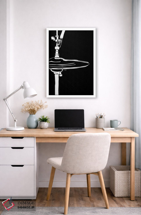 تابلو مینیمال سنج درام مشکی اثر نیسه کرونا - D5W