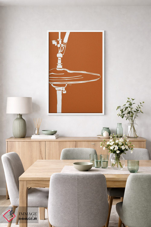 تابلو مینیمال سنج درام سفالی اثر نیسه کرونا - D4W