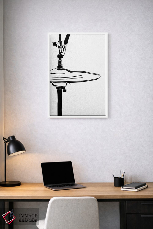 تابلو مینیمال سنج درام سفید اثر نیسه کرونا - D1W