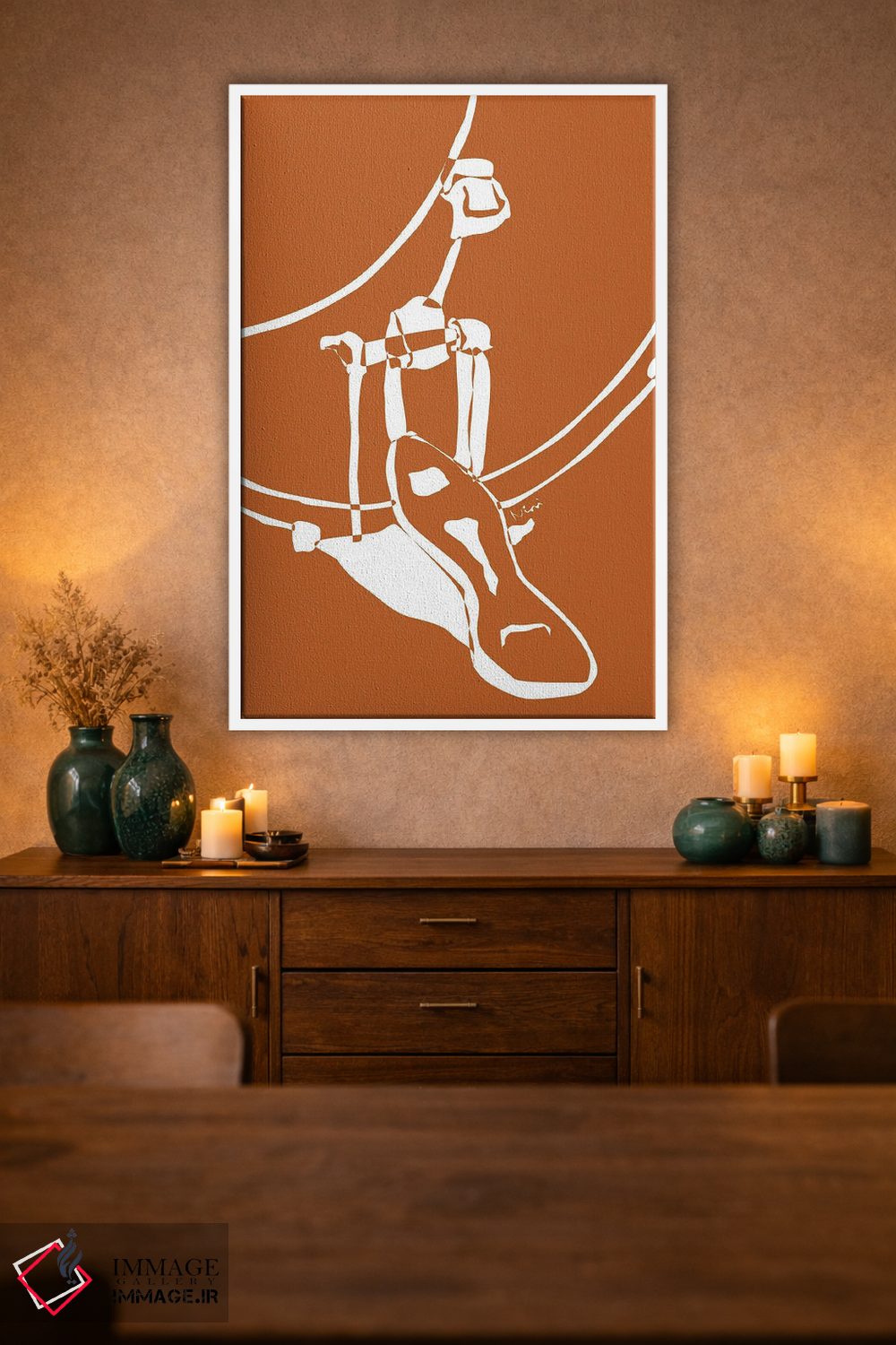 تابلو مینیمال کیک درام سفالی اثر نیسه کرونا - D1W