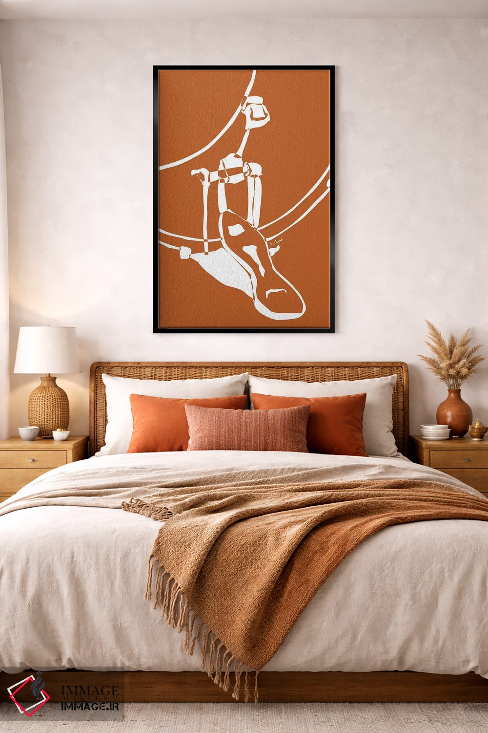 تابلو مینیمال کیک درام سفالی اثر نیسه کرونا - D5B