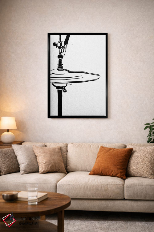 تابلو مینیمال سنج درام سفید اثر نیسه کرونا - D4B