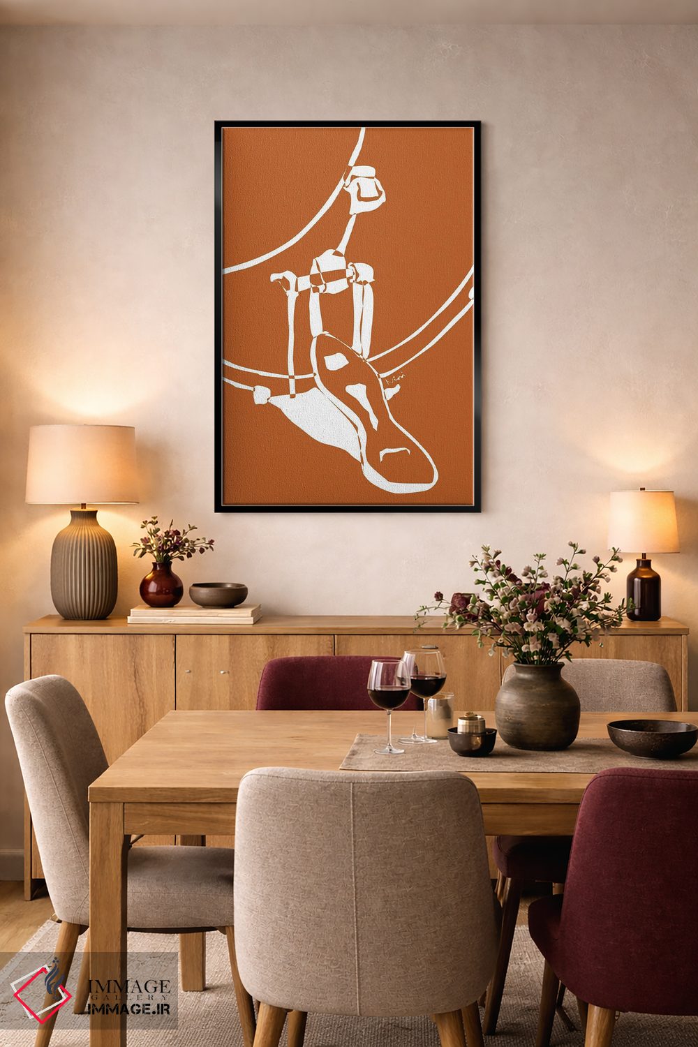 تابلو مینیمال کیک درام سفالی اثر نیسه کرونا - D6B