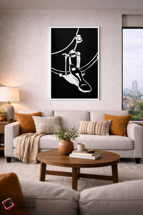 تابلو مینیمال کیک درام مشکی اثر نیسه کرونا - D3W