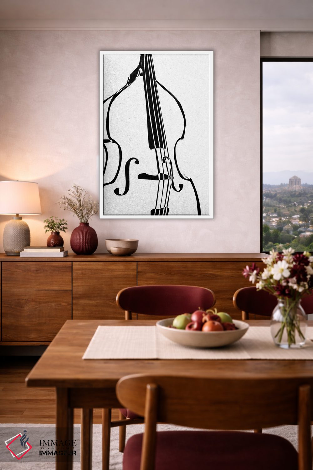 تابلو مینیمال کنترباس سفید اثر نیسه کرونا - D4W