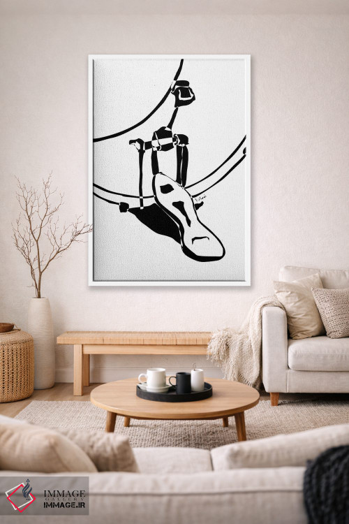 تابلو مینیمال کیک درام سفید اثر نیسه کرونا - D1W